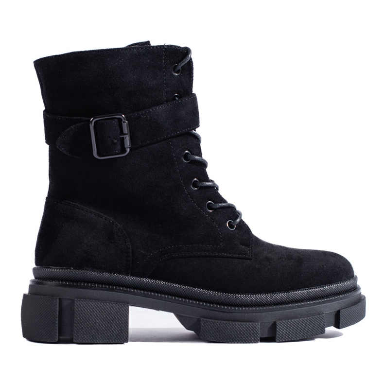 Bolsas femininas negras com sola grossa Shelovet preto