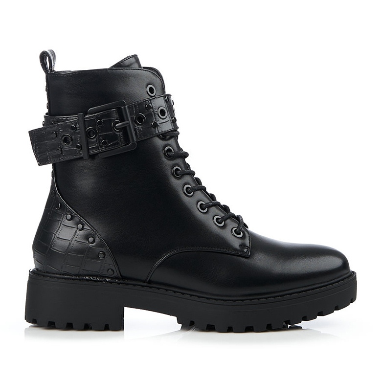 Trabalhadores de salto plano feminino Shelovet preto