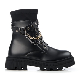 Trabalhadoras femininas com correntes Shelovet preto