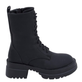 Botas com cadarço Jasper Black preto