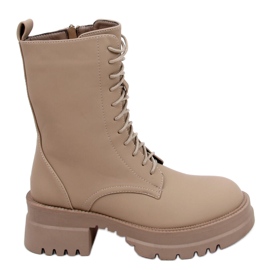 Botas com cadarço Jasper Apricot bege