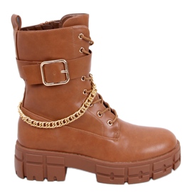 Botas militares Maude Camel marrom