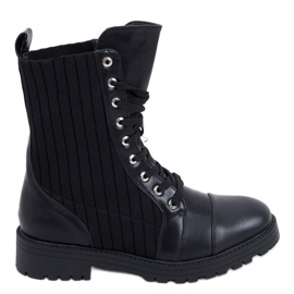 Botas com elástico na parte superior Elinor Black preto