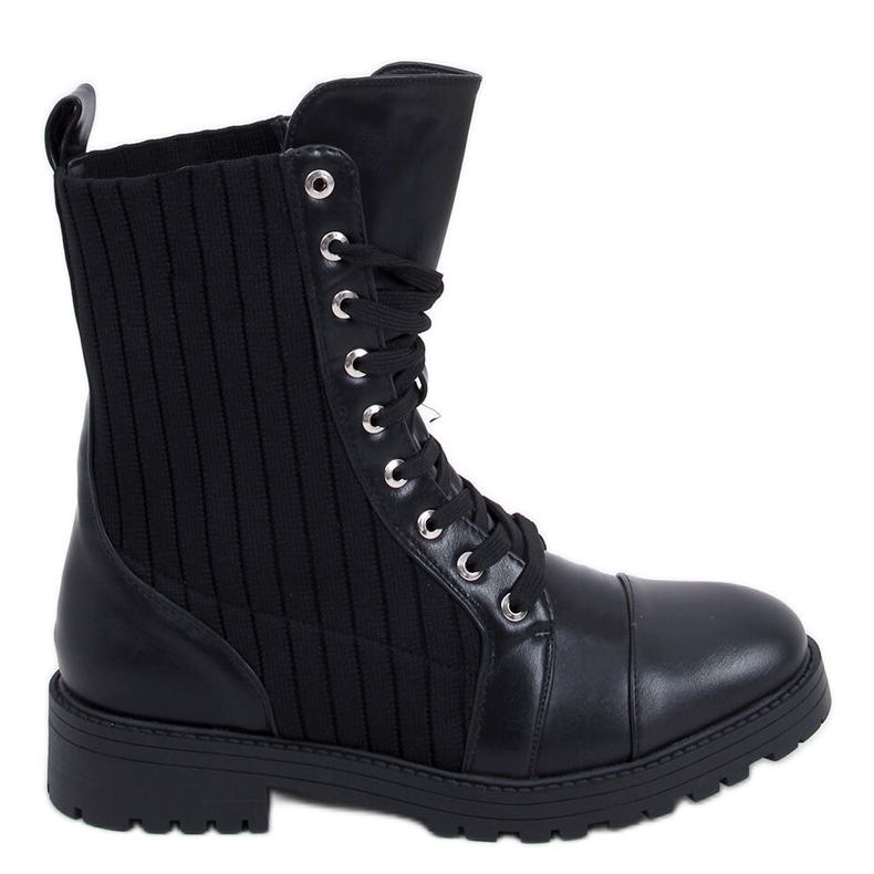 Botas com elástico na parte superior Elinor Black preto