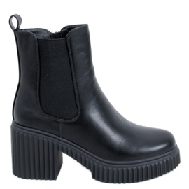 Botas de salto alto Janet Black preto