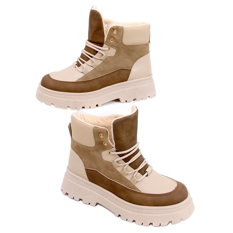 Botas com atacadores Magnu Khaki bege castanho cáqui Botas com atacadores Magnu Khaki bege castanho cáqui