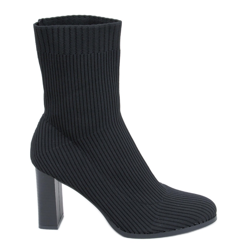 Bota de salto alto Hermione Black preto