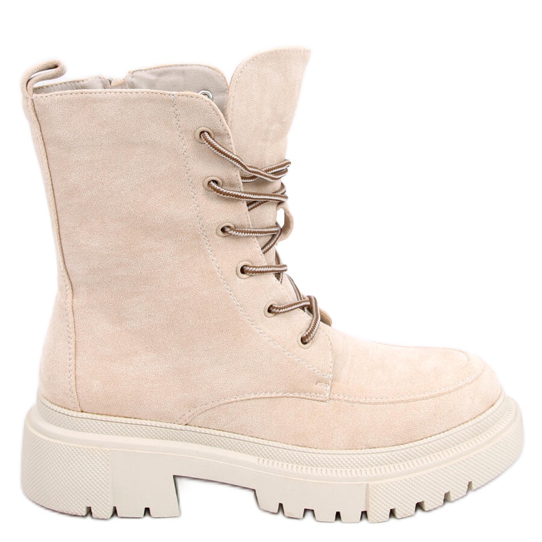 Botas com cadarço de camurça Roisin Beige bege