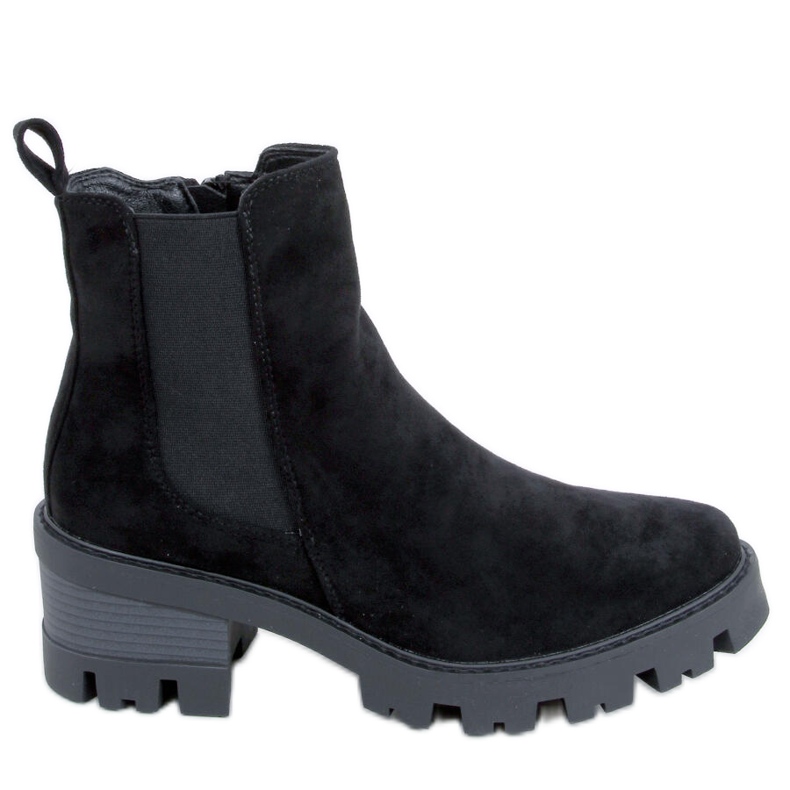 Ragga Bota preta de salto alto preto