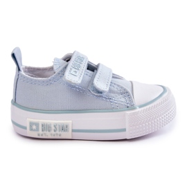 Tênis infantil de pano com velcro Big Star KK374078 Azul