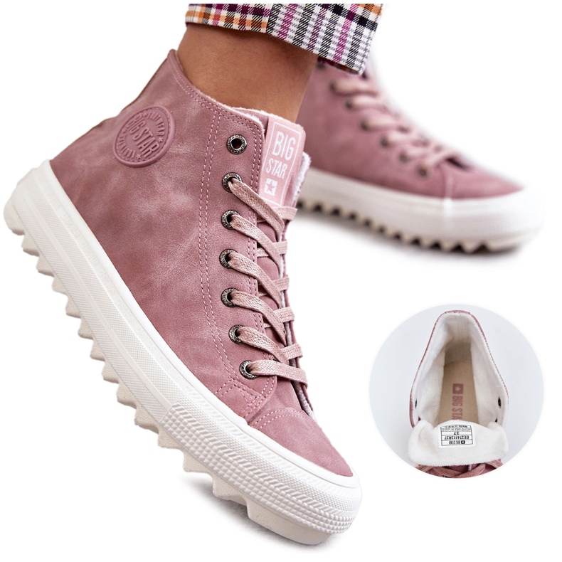 Tênis feminino Big Star rosa quente EE274113