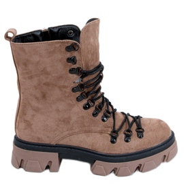 Bota com cadarço Conor Khaki castanho