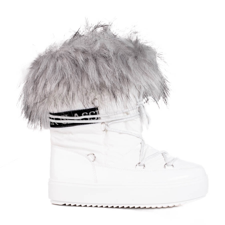 Botas de neve de mulher brancas com pelo Shelovet branco