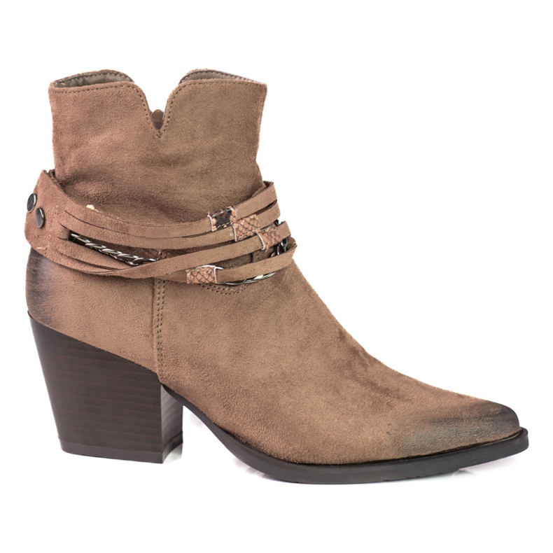 Botas de cowboy Shelovet de mulher castanhas castanho