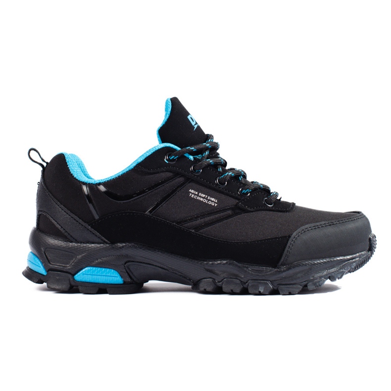 Tênis de trekking esportivo DK preto e azul para mulher
