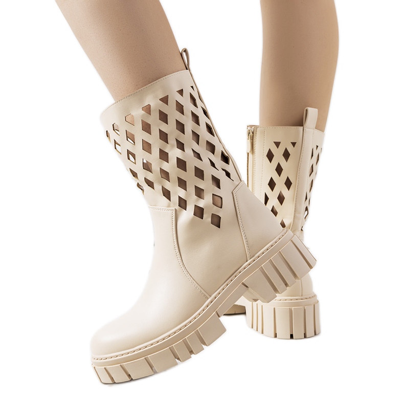Botas Dinah creme bege