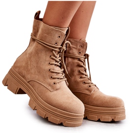 PS1 Bota de camurça Camel Marley marrom