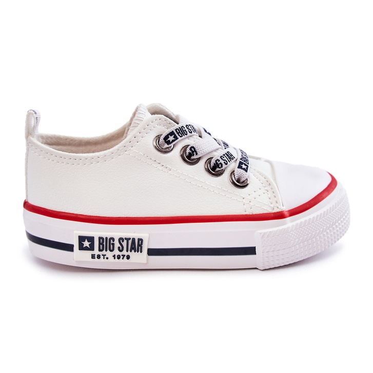 Tênis infantil de couro Big Star KK374042 Branco