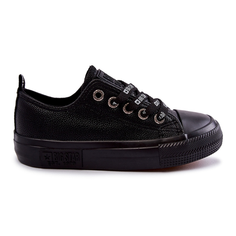 Tênis infantil de couro Big Star KK374057 preto
