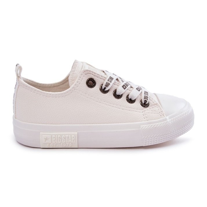 Tênis infantil de couro Big Star KK374056 Branco