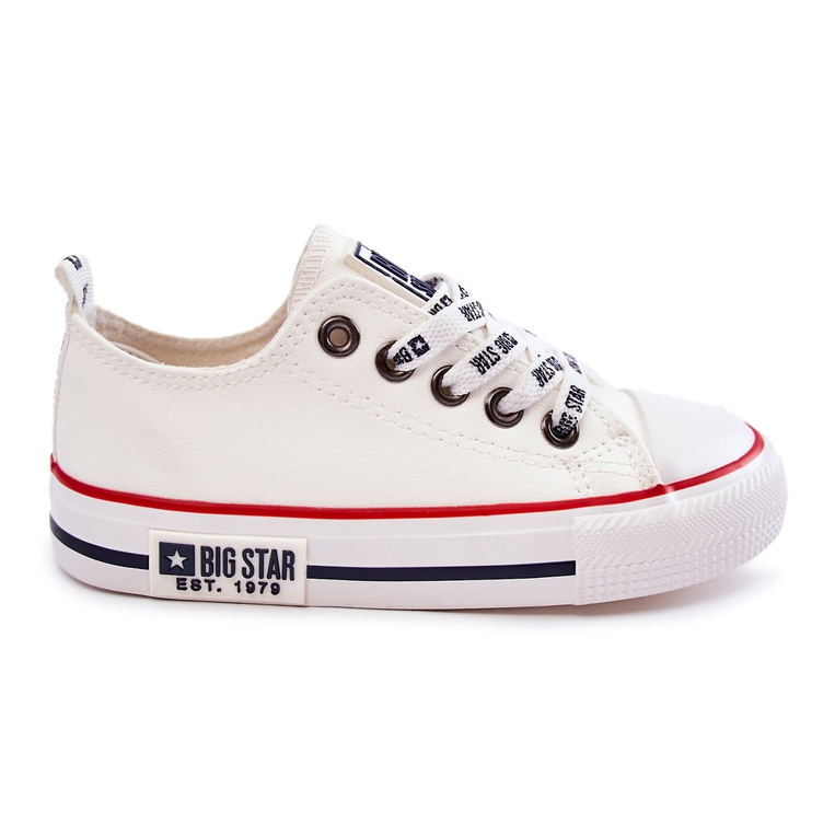 Tênis infantil de couro Big Star KK374038 Branco