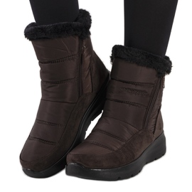Azmarin Botas de neve acolchoadas castanhas marrom