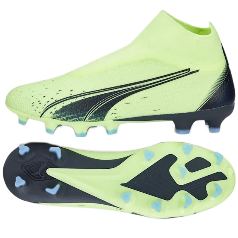 Chuteiras de futebol Puma Ultra Match FG / AG M 107032 01 amarelo verde