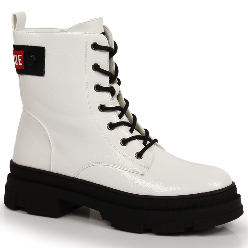 S.Barski Botas de mulher, lacado branco S. Bararski