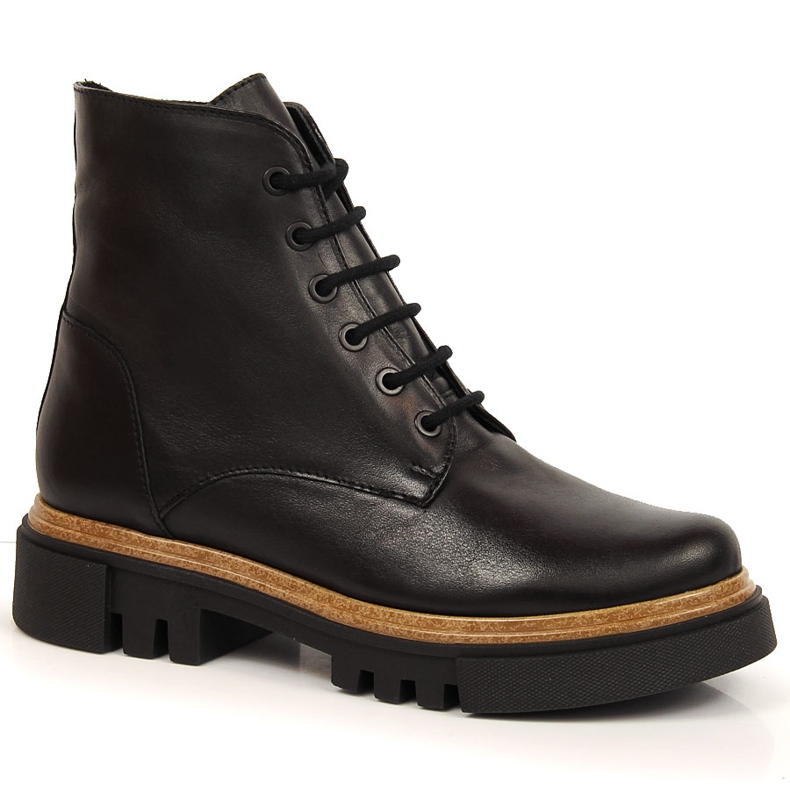 Botas de pele de mulher Dolce Pietro pretas preto