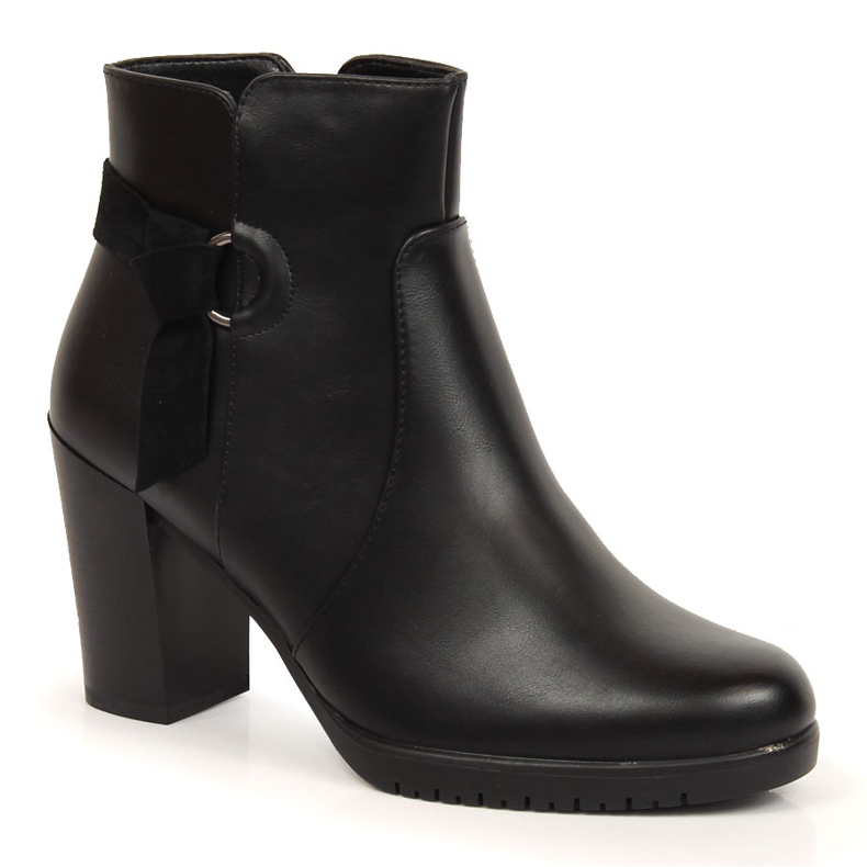 Botas de salto alto para mulher negra por Sergio Leone preto