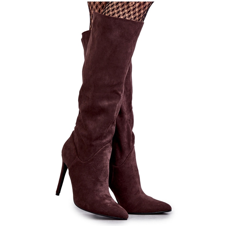 WS1 Botas Clássicas de Camurça Marrom em Ameya Marrom castanho