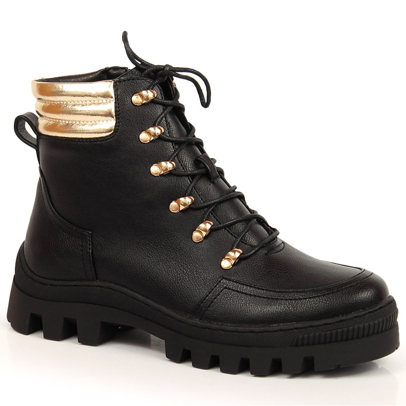 Botas de caminhada de mulher bolsas pretas de plataforma Potocki preto