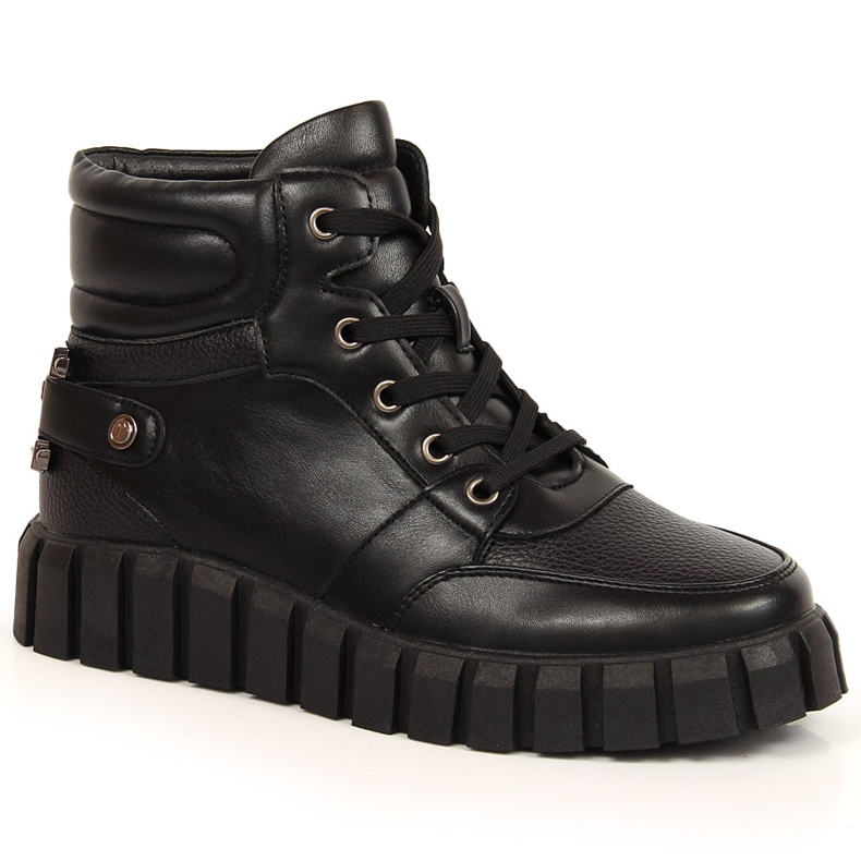 Trabalhadores de plataforma femininos com decoração Potocki preta preto