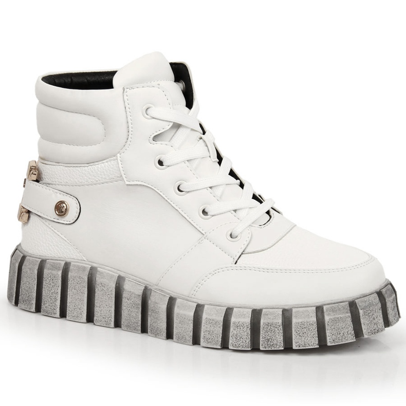 Trabalhadores de plataforma femininos com decoração branca Potocki branco