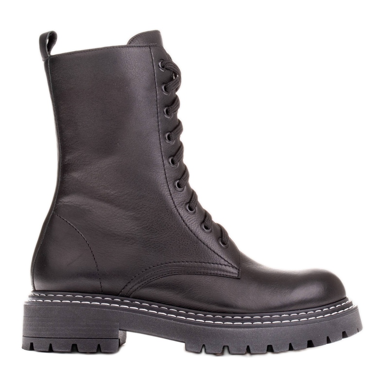 Marco Shoes Botas com cadarço com bainha inferior preto