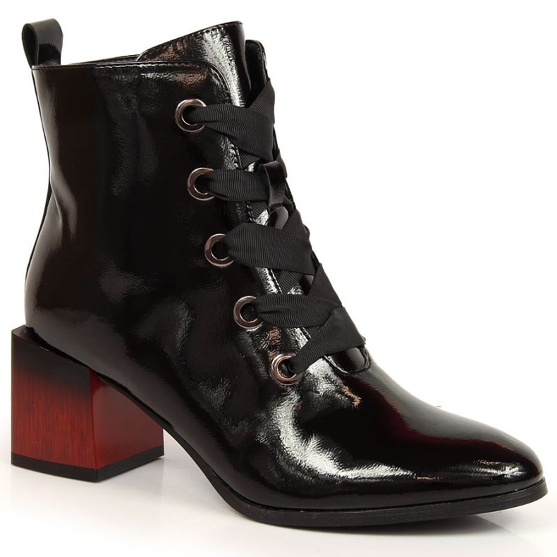 Botas isolantes envernizadas com salto decorativo Potocki W WOL99 preto Botas isolantes envernizadas com salto decorativo Potocki W WOL99 preto