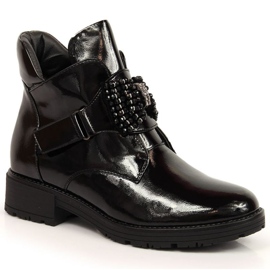 Botas com laço lacado Potocki W WOL102 preto