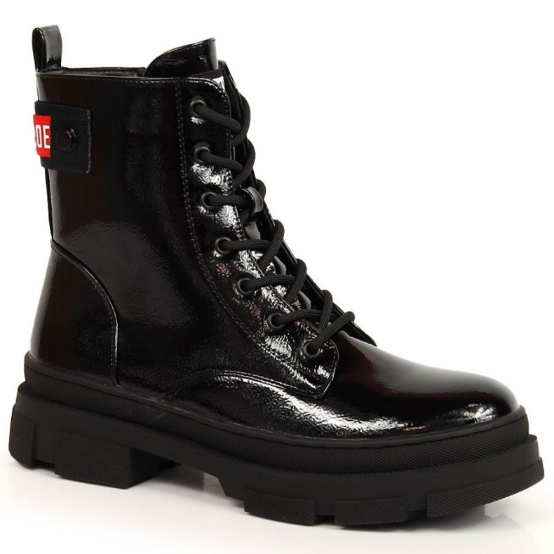 S.Barski Botas lacadas S. Barski W OLI179A preto