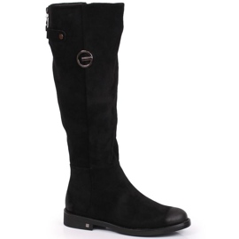 Botas quentes na coxa Potocki W WOL110 preto