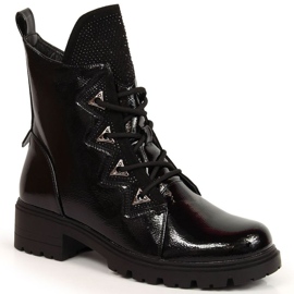 S.Barski Botas com lantejoulas lacadas S. Bararski W OLI180 preto