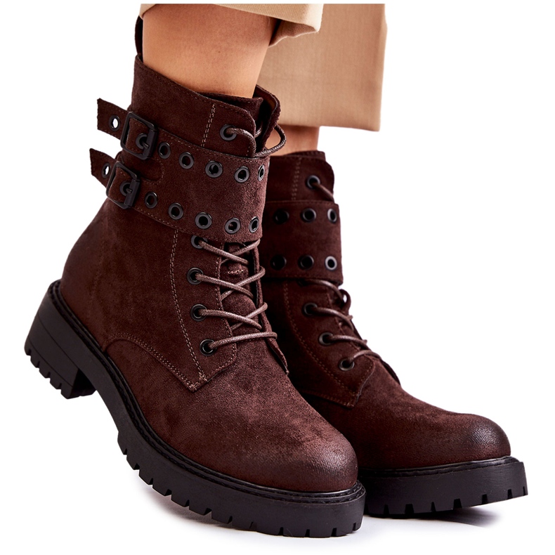 Botas quentes de camurça feminina marrom prata castanho