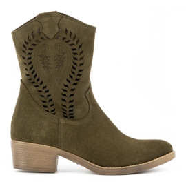 Olivier Bota verde Angela de salto alto vazado para mulher