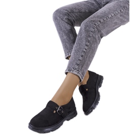 Brogues pretos com fivela Ancel