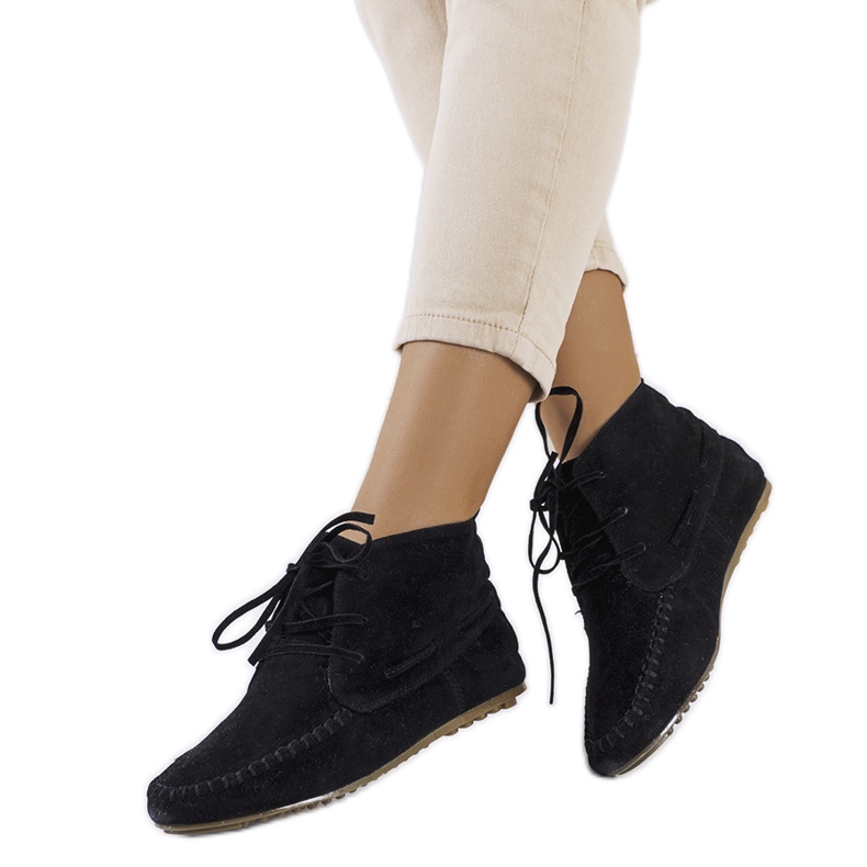 Botas pretas de camurça ecológica Lalo preto