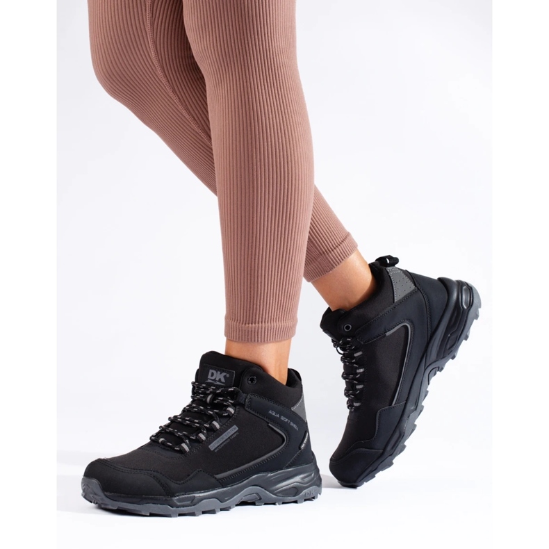 Tênis de trekking feminino alto DK preto e cinza