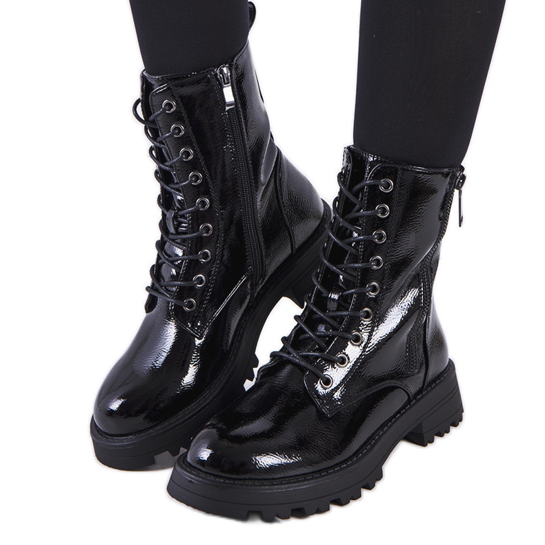 Caçadores de couro ecológico preto Worcester