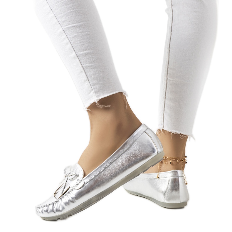 Mocassins de prata Joanae