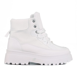 Botas brancas com atacadores Shelovet para mulher branco