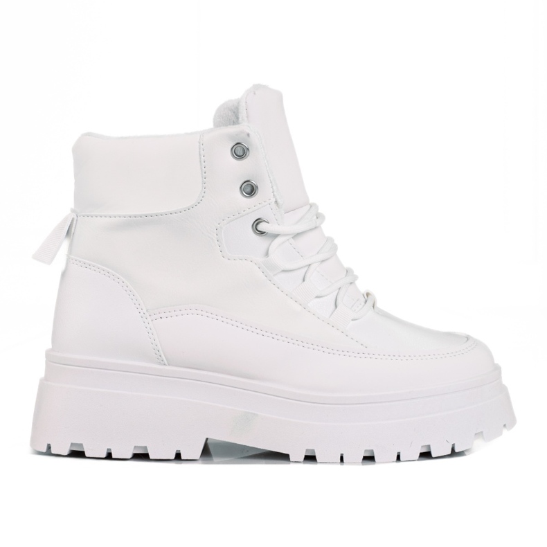 Botas brancas com atacadores Shelovet para mulher branco