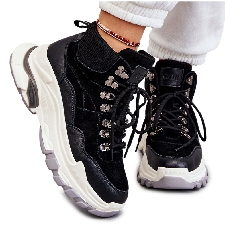 Tênis esportivo feminino GOE KK2N4098 preto